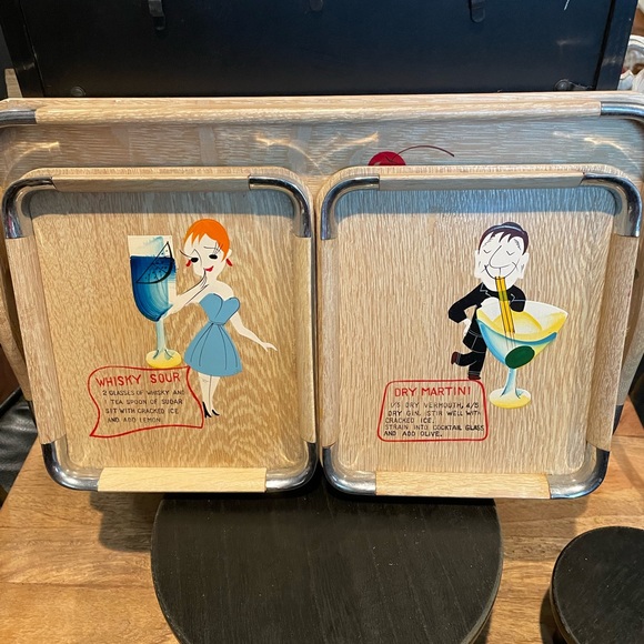 Vintage Bar Trays - Picture 2 of 8
